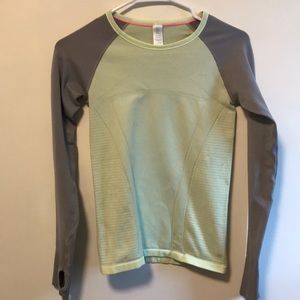 Green and grey long sleeve